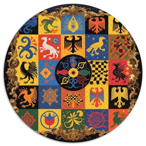 Mysterious Symbol Pattern Puzzles 1000 Teile Schwer Puzzle Spielzeug Pädagogisches Spiel Impossible Totem Herausforderung Spielzeug Für Erwachsene Und Kinder Ab 14 Jahren 1000pcs (67.5x67.5cm) von LFVBASOYU