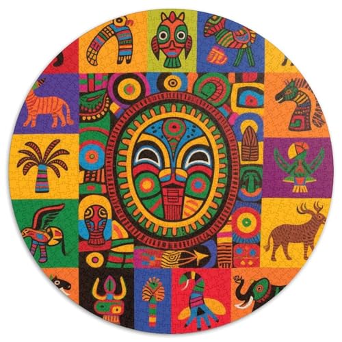 Mysterious Symbol Pattern Puzzles 1000 Teile Schwer Puzzle Spielzeug Pädagogisches Spiel Impossible Totem Herausforderungsspielzeug Für Erwachsene Und Kinder Ab 12 Jahren 1000pcs (67.5x67.5cm) von LFVBASOYU