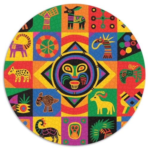 Mysterious Symbol Pattern Puzzles 1000 Teile Schwer Puzzle Spielzeug Pädagogisches Spiel Impossible Totem Herausforderungsspielzeug Für Erwachsene Und Kinder Ab 14 Jahren 1000pcs (67.5x67.5cm) von LFVBASOYU