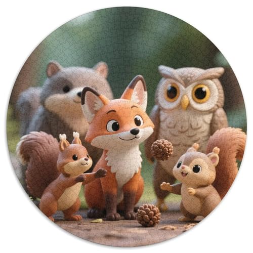 Niedliche Tierfreunde Puzzle 1000 Teile Schwer Puzzle Spielzeug Lernspiel Impossible Zoo Herausforderung Spielzeug Für Erwachsene Kinder 1000pcs (67.5x67.5cm) von LFVBASOYU