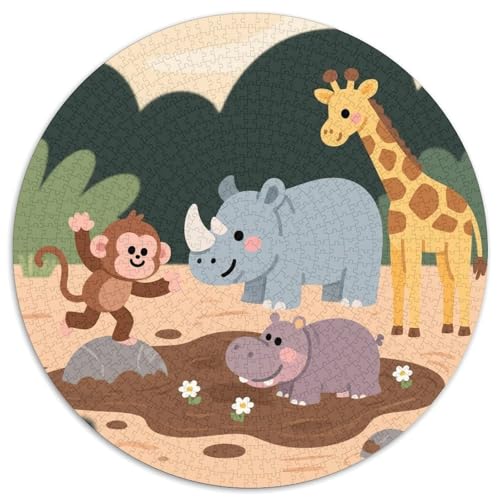 Niedliche Tierfreunde Puzzle 1000 Teile Schwer Puzzle Spielzeug Lernspiel Impossible Zoo Herausforderung Spielzeug Für Erwachsene Und Kinder Ab 12 Jahren 1000pcs (67.5x67.5cm) von LFVBASOYU