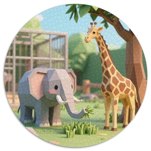 Niedliche Tierfreunde Puzzle 1000 Teile Schwer Puzzle Spielzeug Lernspiel Impossible Zoo Herausforderung Spielzeug Für Erwachsene Und Kinder in Bewährter 1000pcs (67.5x67.5cm) von LFVBASOYU