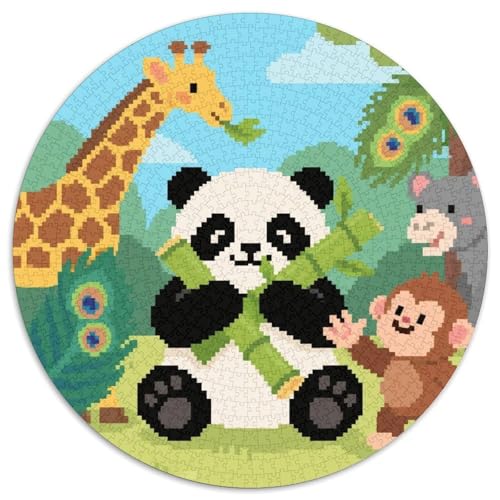 Niedliche Tierfreunde Puzzle 1000 Teile Schwer Puzzle Spielzeug Lernspiel Impossible Zoo Herausforderungsspielzeug Für Erwachsene Kinder 1000pcs (67.5x67.5cm) von LFVBASOYU