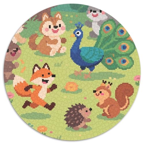 Niedliche Tierfreunde Puzzle 1000 Teile Schwer Puzzle Spielzeug Lernspiel Impossible Zoo Herausforderungsspielzeug Für Erwachsene Kinder 1000pcs (67.5x67.5cm) von LFVBASOYU