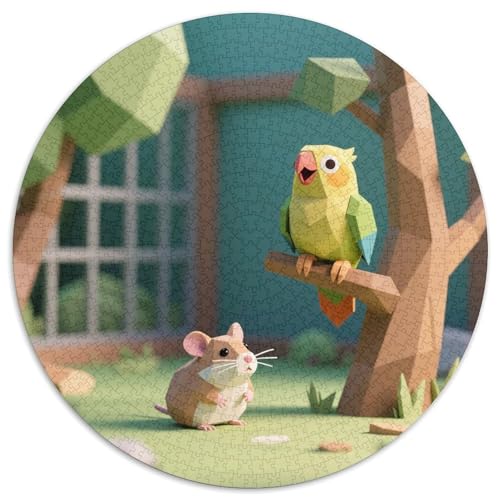Niedliche Tierfreunde Puzzle 1000 Teile Schwer Puzzle Spielzeug Lernspiel Impossible Zoo Herausforderungsspielzeug Für Erwachsene Und Kinder Ab 12 Jahren 1000pcs (67.5x67.5cm) von LFVBASOYU