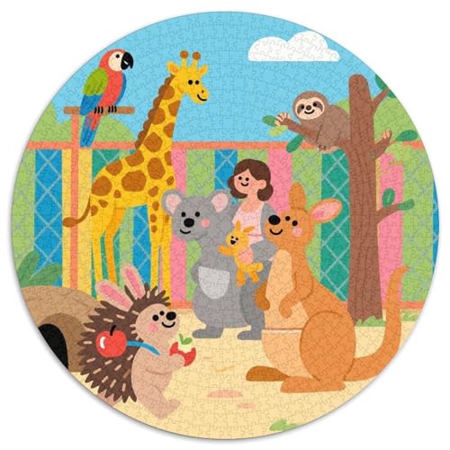 Niedliche Tierfreunde Puzzle 1000 Teile Schwer Puzzle Spielzeug Lernspiel Impossible Zoo Herausforderungsspielzeug Für Erwachsene Und Kinder in Bewährter 1000pcs (67.5x67.5cm) von LFVBASOYU