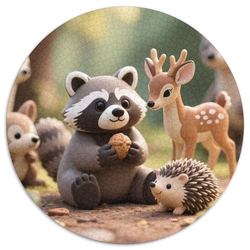 Niedliche Tierfreunde Puzzle 1000 Teile Schwer Puzzle Spielzeug Lernspiel Impossible Zoo Herausforderungsspielzeug Für Erwachsene Und Kinder in Bewährter 1000pcs (67.5x67.5cm) von LFVBASOYU