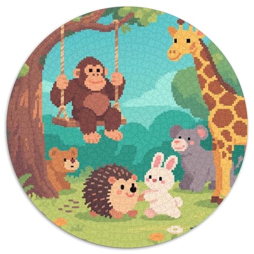 Niedliche Tierfreunde Puzzle 1000 Teile Schwer Puzzle Spielzeug Pädagogisches Spiel Impossible Zoo Herausforderung Spielzeug Für Erwachsene Kinder 1000pcs (67.5x67.5cm) von LFVBASOYU