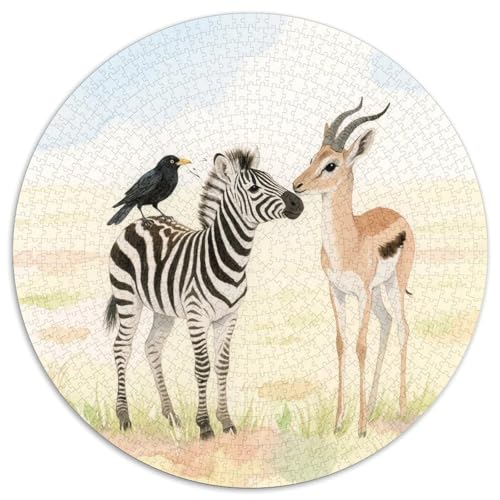 Niedliche Tierfreunde Puzzle 1000 Teile Schwer Puzzle Spielzeug Pädagogisches Spiel Impossible Zoo Herausforderung Spielzeug Für Erwachsene Und Kinder in Bewährter 1000pcs (67.5x67.5cm) von LFVBASOYU