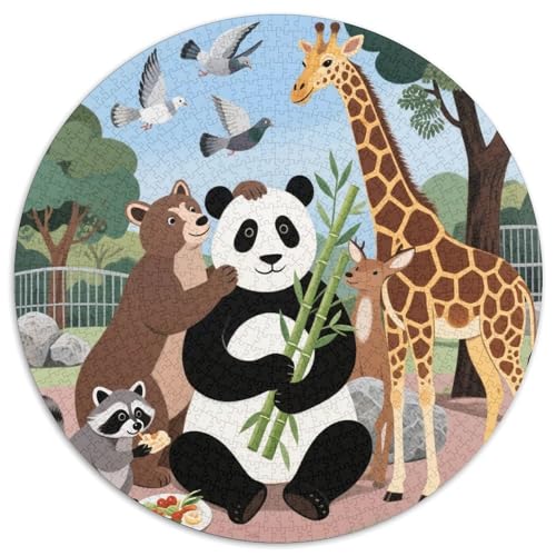 Niedliche Tierfreunde Puzzle 1000 Teile Schwer Puzzle Spielzeug Pädagogisches Spiel Impossible Zoo Herausforderungsspielzeug Für Erwachsene Kinder 1000pcs (67.5x67.5cm) von LFVBASOYU