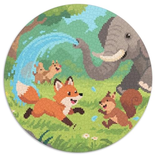 Niedliche Tierfreunde Puzzle 1000 Teile Schwer Puzzle Spielzeug Pädagogisches Spiel Impossible Zoo Herausforderungsspielzeug Für Erwachsene Und Kinder in Bewährter 1000pcs (67.5x67.5cm) von LFVBASOYU