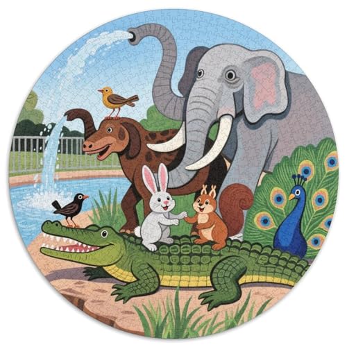 Niedliche Tierfreunde Puzzle 1000 Teile Schwer Puzzle Spielzeug Pädagogisches Spiel Impossible Zoo Herausforderungsspielzeug Für Erwachsene Und Kinder in Bewährter 1000pcs (67.5x67.5cm) von LFVBASOYU
