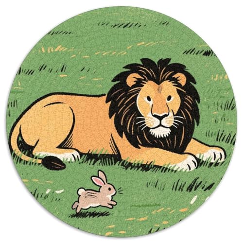 Niedliche Tierfreunde Puzzle 1000-teilige Schwer Puzzle Spielzeug Lernspiel Impossible Zoo Herausforderung Spielzeug Für Erwachsene Kinder 1000pcs (67.5x67.5cm) von LFVBASOYU