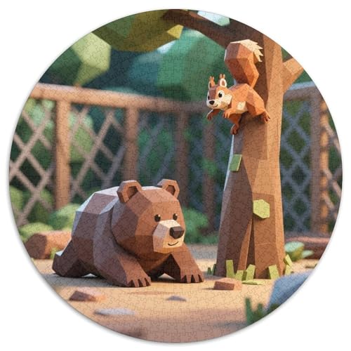Niedliche Tierfreunde Puzzle 1000-teilige Schwer Puzzle Spielzeug Lernspiel Impossible Zoo Herausforderung Spielzeug Für Erwachsene Kinder 1000pcs (67.5x67.5cm) von LFVBASOYU