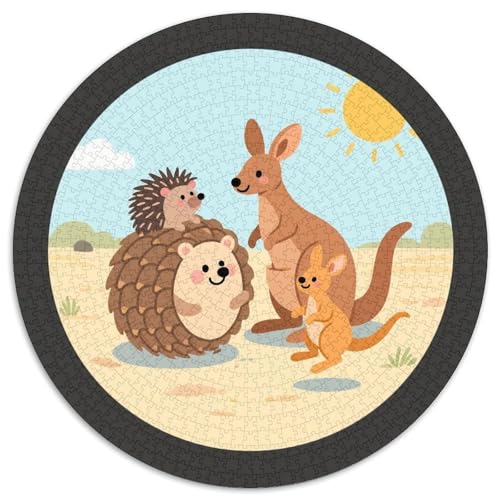 Niedliche Tierfreunde Puzzle 1000-teilige Schwer Puzzle Spielzeug Lernspiel Impossible Zoo Herausforderung Spielzeug Für Erwachsene Und Kinder Ab 12 Jahren 1000pcs (67.5x67.5cm) von LFVBASOYU
