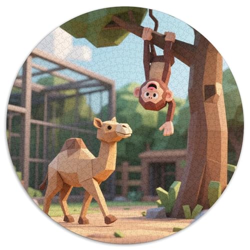 Niedliche Tierfreunde Puzzle 1000-teilige Schwer Puzzle Spielzeug Lernspiel Impossible Zoo Herausforderung Spielzeug Für Erwachsene Und Kinder Ab 12 Jahren 1000pcs (67.5x67.5cm) von LFVBASOYU