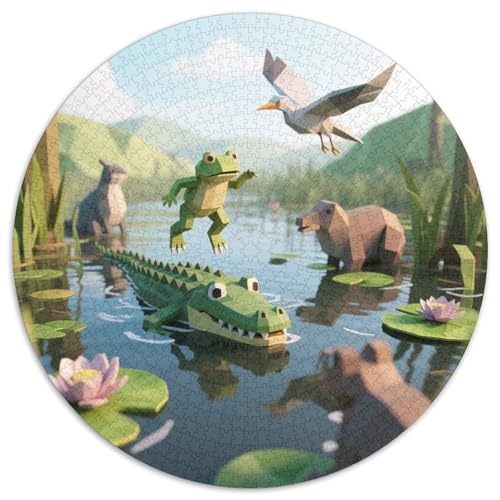 Niedliche Tierfreunde Puzzle 1000-teilige Schwer Puzzle Spielzeug Lernspiel Impossible Zoo Herausforderung Spielzeug Für Erwachsene Und Kinder Ab 14 Jahren 1000pcs (67.5x67.5cm) von LFVBASOYU