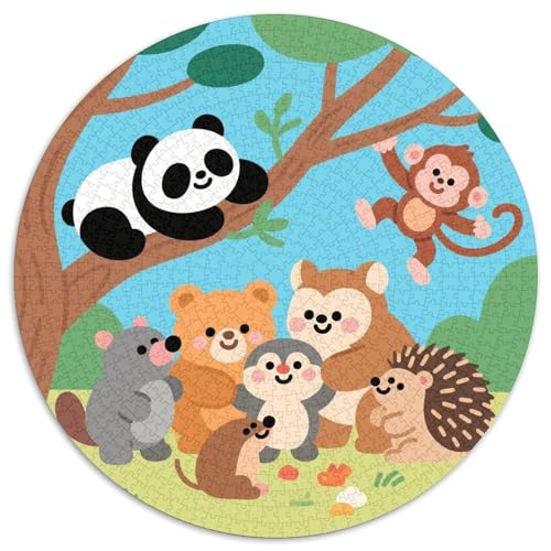 Niedliche Tierfreunde Puzzle 1000-teilige Schwer Puzzle Spielzeug Lernspiel Impossible Zoo Herausforderung Spielzeug Für Erwachsene Und Kinder Ab 14 Jahren 1000pcs (67.5x67.5cm) von LFVBASOYU