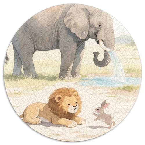 Niedliche Tierfreunde Puzzle 1000-teilige Schwer Puzzle Spielzeug Lernspiel Impossible Zoo Herausforderungsspielzeug Für Erwachsene Und Kinder Ab 12 Jahren 1000pcs (67.5x67.5cm) von LFVBASOYU