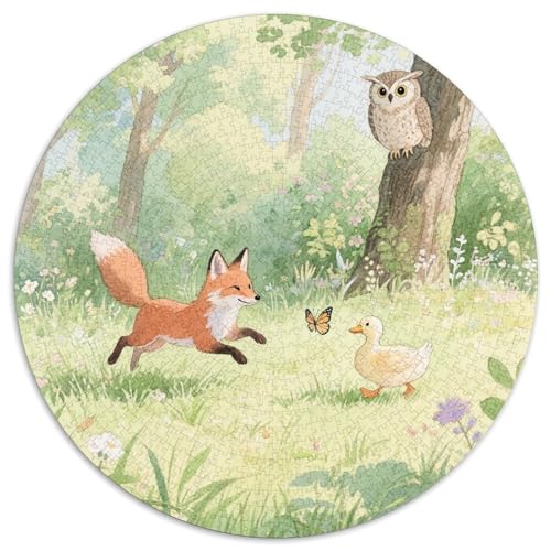 Niedliche Tierfreunde Puzzle 1000-teilige Schwer Puzzle Spielzeug Lernspiel Impossible Zoo Herausforderungsspielzeug Für Erwachsene Und Kinder Ab 12 Jahren 1000pcs (67.5x67.5cm) von LFVBASOYU