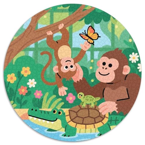 Niedliche Tierfreunde Puzzle 1000-teilige Schwer Puzzle Spielzeug Lernspiel Impossible Zoo Herausforderungsspielzeug Für Erwachsene Und Kinder in Bewährter 1000pcs (67.5x67.5cm) von LFVBASOYU