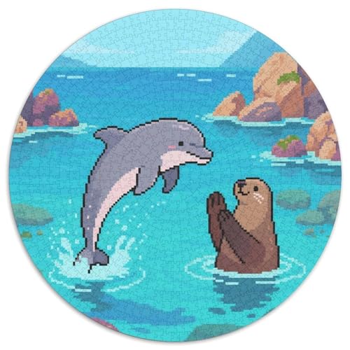 Niedliche Tierfreunde Puzzle 1000-teilige Schwer Puzzle Spielzeug Pädagogisches Spiel Impossible Zoo Herausforderungsspielzeug Für Erwachsene Kinder 1000pcs (67.5x67.5cm) von LFVBASOYU