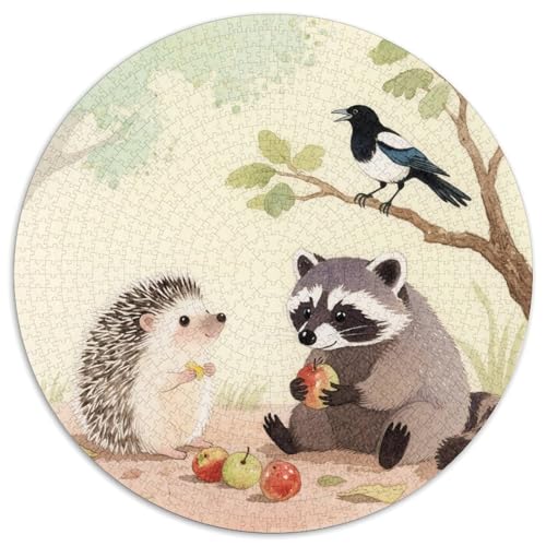 Niedliche Tierfreunde Puzzle 1000-teilige Schwer Puzzle Spielzeug Pädagogisches Spiel Impossible Zoo Herausforderungsspielzeug Für Erwachsene Kinder 1000pcs (67.5x67.5cm) von LFVBASOYU