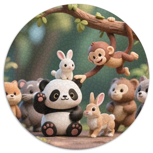Niedliche Tierfreunde Puzzles 1000 Teile Schwer Puzzle Spielzeug Lernspiel Impossible Zoo Herausforderung Spielzeug Für Erwachsene Kinder 1000pcs (67.5x67.5cm) von LFVBASOYU