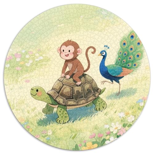 Niedliche Tierfreunde Puzzles 1000 Teile Schwer Puzzle Spielzeug Lernspiel Impossible Zoo Herausforderung Spielzeug Für Erwachsene Und Kinder Ab 14 Jahren 1000pcs (67.5x67.5cm) von LFVBASOYU