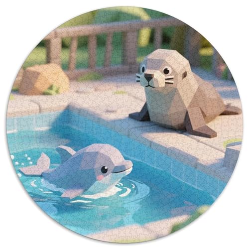 Niedliche Tierfreunde Puzzles 1000 Teile Schwer Puzzle Spielzeug Lernspiel Impossible Zoo Herausforderung Spielzeug Für Erwachsene Und Kinder in Bewährter 1000pcs (67.5x67.5cm) von LFVBASOYU