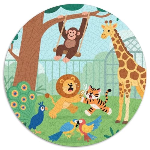Niedliche Tierfreunde Puzzles 1000 Teile Schwer Puzzle Spielzeug Lernspiel Impossible Zoo Herausforderungsspielzeug Für Erwachsene Und Kinder Ab 12 Jahren 1000pcs (67.5x67.5cm) von LFVBASOYU