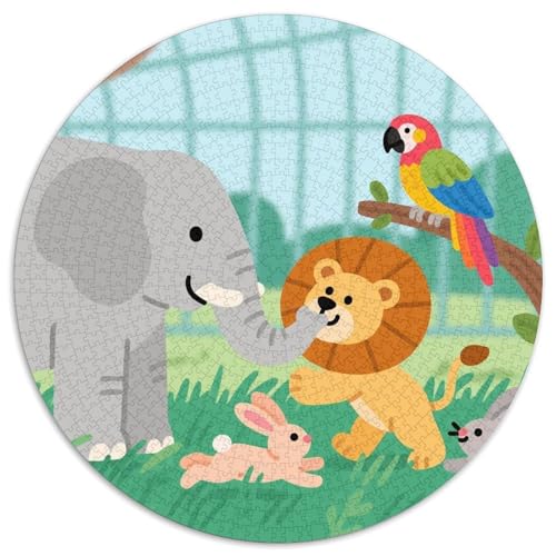 Niedliche Tierfreunde Puzzles 1000 Teile Schwer Puzzle Spielzeug Lernspiel Impossible Zoo Herausforderungsspielzeug Für Erwachsene Und Kinder Ab 14 Jahren 1000pcs (67.5x67.5cm) von LFVBASOYU