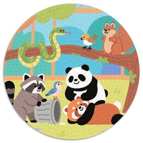 Niedliche Tierfreunde Puzzles 1000 Teile Schwer Puzzle Spielzeug Lernspiel Impossible Zoo Herausforderungsspielzeug Für Erwachsene Und Kinder Ab 14 Jahren 1000pcs (67.5x67.5cm) von LFVBASOYU