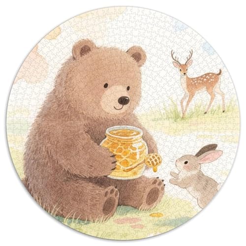 Niedliche Tierfreunde Puzzles 1000 Teile Schwer Puzzle Spielzeug Lernspiel Impossible Zoo Herausforderungsspielzeug Für Erwachsene Und Kinder Ab 14 Jahren 1000pcs (67.5x67.5cm) von LFVBASOYU