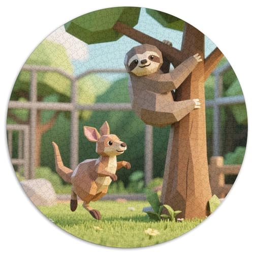 Niedliche Tierfreunde Puzzles 1000 Teile Schwer Puzzle Spielzeug Lernspiel Impossible Zoo Herausforderungsspielzeug Für Erwachsene Und Kinder in Bewährter 1000pcs (67.5x67.5cm) von LFVBASOYU