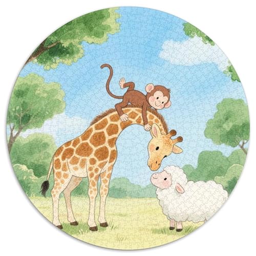 Niedliche Tierfreunde Puzzles 1000 Teile Schwer Puzzle Spielzeug Pädagogisches Spiel Impossible Zoo Herausforderung Spielzeug Für Erwachsene Kinder 1000pcs (67.5x67.5cm) von LFVBASOYU