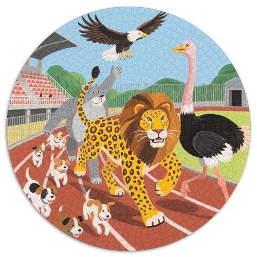 Niedliche Tierfreunde Puzzles 1000 Teile Schwer Puzzle Spielzeug Pädagogisches Spiel Impossible Zoo Herausforderung Spielzeug Für Erwachsene Und Kinder in Bewährter 1000pcs (67.5x67.5cm) von LFVBASOYU