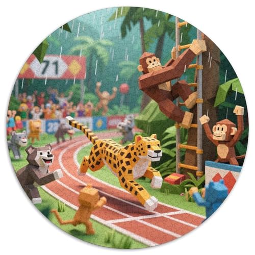 Niedliche Tierfreunde Puzzles 1000 Teile Schwer Puzzle Spielzeug Pädagogisches Spiel Impossible Zoo Herausforderungsspielzeug Für Erwachsene Und Kinder in Bewährter 1000pcs (67.5x67.5cm) von LFVBASOYU
