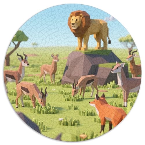 Niedliche Tierfreunde Puzzles 1000-teilige Schwer Puzzle Spielzeug Lernspiel Impossible Zoo Herausforderungsspielzeug Für Erwachsene Kinder 1000pcs (67.5x67.5cm) von LFVBASOYU