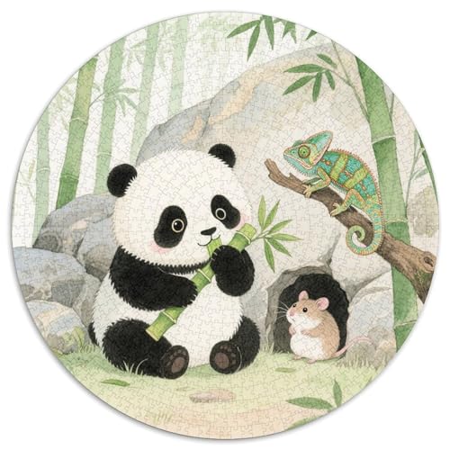 Niedliche Tierfreunde Puzzles 1000-teilige Schwer Puzzle Spielzeug Lernspiel Impossible Zoo Herausforderungsspielzeug Für Erwachsene Kinder 1000pcs (67.5x67.5cm) von LFVBASOYU
