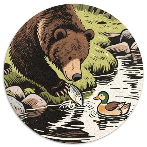 Niedliche Tierfreunde Puzzles 1000-teilige Schwer Puzzle Spielzeug Lernspiel Impossible Zoo Herausforderungsspielzeug Für Erwachsene Kinder 1000pcs (67.5x67.5cm) von LFVBASOYU
