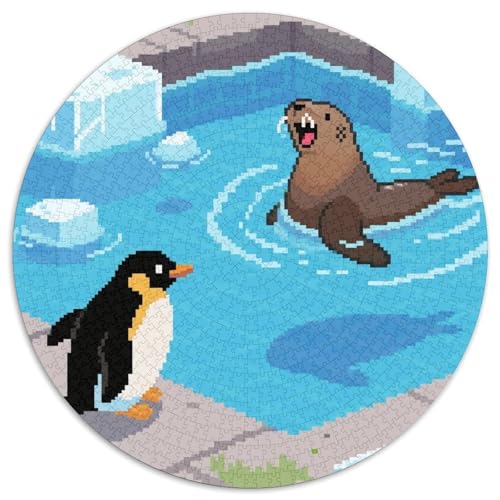 Niedliche Tierfreunde Puzzles 1000-teilige Schwer Puzzle Spielzeug Lernspiel Impossible Zoo Herausforderungsspielzeug Für Erwachsene Kinder 1000pcs (67.5x67.5cm) von LFVBASOYU