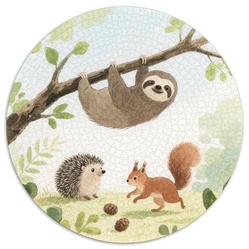 Niedliche Tierfreunde Puzzles 1000-teilige Schwer Puzzle Spielzeug Lernspiel Impossible Zoo Herausforderungsspielzeug Für Erwachsene Und Kinder in Bewährter 1000pcs (67.5x67.5cm) von LFVBASOYU