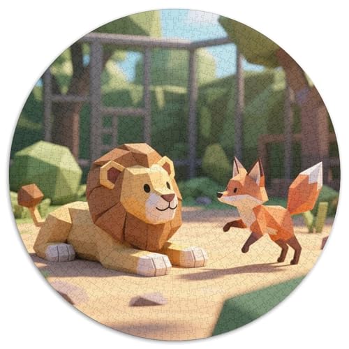 Niedliche Tierfreunde Puzzles 1000-teilige Schwer Puzzle Spielzeug Lernspiel Impossible Zoo Herausforderungsspielzeug Für Erwachsene Und Kinder in Bewährter 1000pcs (67.5x67.5cm) von LFVBASOYU