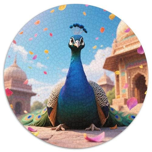 Pfauen Puzzles 1000 Teile Schwer Puzzle Spielzeug Pädagogisches Spiel Impossible Tiere Herausforderung Spielzeug Für Erwachsene Kinder 1000pcs (67.5x67.5cm) von LFVBASOYU