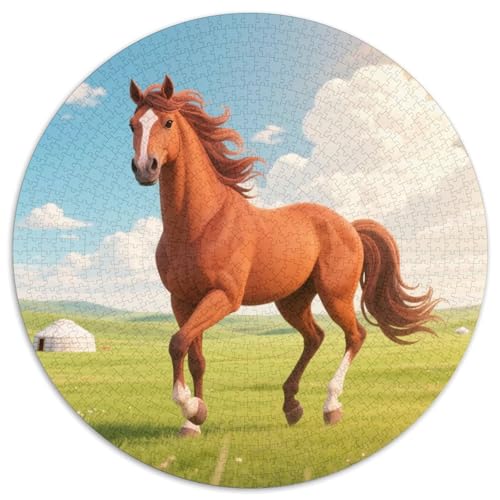 Pferd Puzzle 1000 Teile Schwer Puzzle Spielzeug Lernspiel Impossible Tiere Herausforderung Spielzeug Für Erwachsene Kinder 1000pcs (67.5x67.5cm) von LFVBASOYU