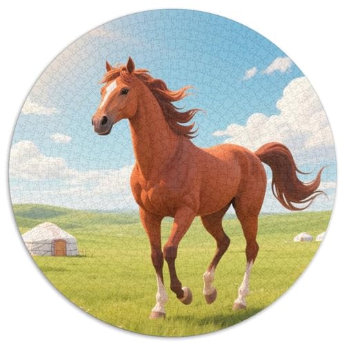 Pferd Puzzle 1000-teilige Schwer Puzzle Spielzeug Lernspiel Impossible Tiere Herausforderungsspielzeug Für Erwachsene Und Kinder in Bewährter 1000pcs (67.5x67.5cm) von LFVBASOYU