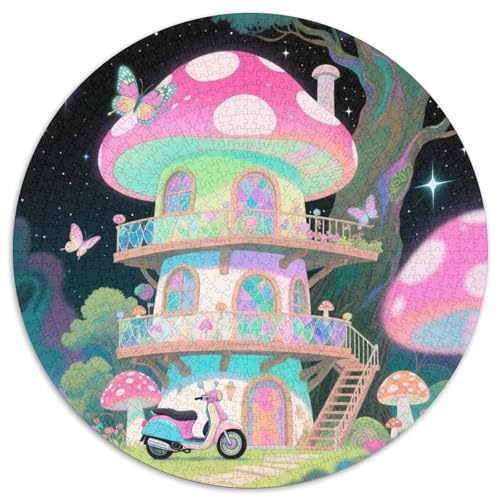 Pilz Haus Puzzle 1000-teilige Schwer Puzzle Spielzeug Lernspiel Impossible fantastisch Herausforderung Spielzeug Für Erwachsene Kinder 1000pcs (67.5x67.5cm) von LFVBASOYU