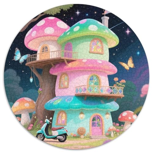 Pilz Haus Puzzle 1000-teilige Schwer Puzzle Spielzeug Lernspiel Impossible fantastisch Herausforderung Spielzeug Für Erwachsene Und Kinder Ab 12 Jahren 1000pcs (67.5x67.5cm) von LFVBASOYU