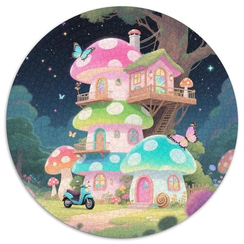 Pilz Haus Puzzle 1000-teilige Schwer Puzzle Spielzeug Lernspiel Impossible fantastisch Herausforderung Spielzeug Für Erwachsene Und Kinder Ab 12 Jahren 1000pcs (67.5x67.5cm) von LFVBASOYU